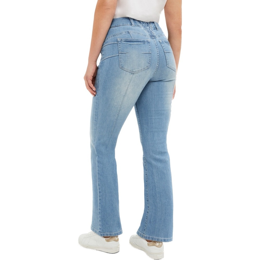 Ellos Back Elastic Design Bootcut Denim Jeans Size 34